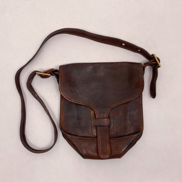 Coach Handbags - Vintage 1970's Coach Courier Pouch 8920 Leather Bag Brown